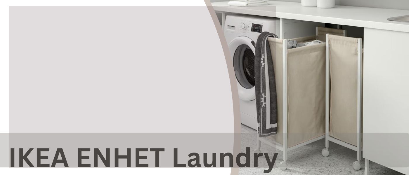 سبد لاندری چرخ دار ایکیا مدل IKEA ENHET